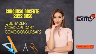 Como Aplicar para Docente en la CNSC [upl. by Bullough783]