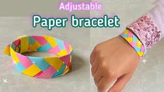 DIY Paper Bracelet😍 Paper Hand Band  Gift idea for friends or Sisters shorts viral tiktok [upl. by Auqcinahs]