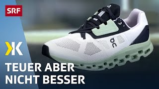 Laufschuhe im Test Hält das Material von On Adidas Nike amp Co  2022  Kassensturz  SRF [upl. by Amihsat]