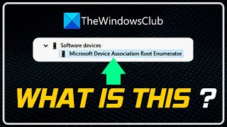 What is Microsoft Device Association Root Enumerator [upl. by Ycniuq]