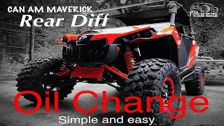 simple and easy rear diff oil change on a can am maverick [upl. by Anerda908]