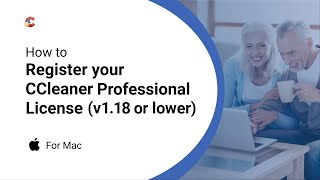 How to register your CCleaner Professional license for Mac v118 or lower [upl. by Henson]