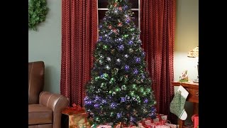 SKY1954 PreLit Fiber Optic 7 Green Artificial Christmas Tree [upl. by Pacien520]