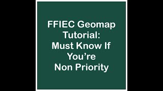 FFIEC Geomap Tutorial [upl. by Patty]