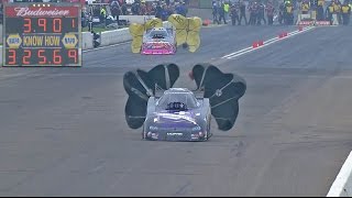 Beckman powers to quickest run in NHRA History in Brainerd [upl. by Enidlareg457]