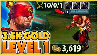 10 KILLS LEVEL 1 GIVES ME THIS MUCH GOLD WORLD RECORD  BunnyFuFuu League Of Legends [upl. by Ibrad]