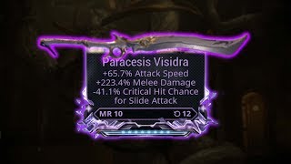 Warframe  Paracesis Visidra Unreasonably Rolled Rivens [upl. by Stoat590]