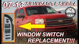 How to Replace Master Power Window Switch 20072013 Chevy Silverado GMC Sierra Removal Installation [upl. by Ennail201]