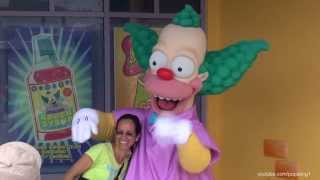 Krusty The Clown Debuts at Universal Studios Florida in Springfield Universal Orlando Resort [upl. by Chem]