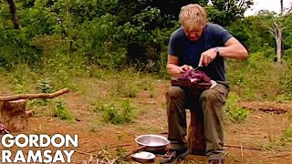 Gordon Ramsay Helps A Cambodian Tribe Butcher And Cook Buffalo  Gordons Great Escape [upl. by Flosi]