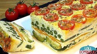 Receta de Pastel de verduras al horno riquísimo y nutritivo  Recetas paso a paso  Loli Domínguez [upl. by Franciskus]