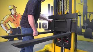 Total Warehouse  Big Joe IBH custom walkie stacker [upl. by Lanti]