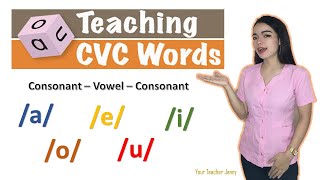 CVC WORDS FOR GRADE 1 TEACHING AND READING CVC WORDS  A E I O U l Your Teacher Jenny [upl. by Mendy]