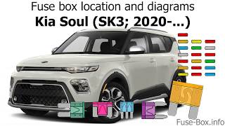 Fuse box location and diagrams Kia Soul SK3 2020 [upl. by Tavy]