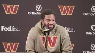 QB Jacoby Brissett Speaks to the Media After Practice  Washington Commanders [upl. by Eisseb]