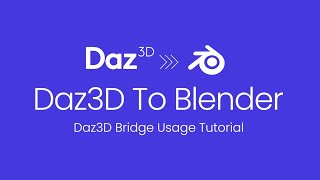 Daz3D to Blender Bridge Basic Usage Tutorial [upl. by Elamef194]