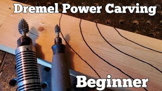 Beginner DREMEL wood carving How to stop your carving bur from jumping around [upl. by Anirdnajela]