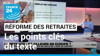 La réforme des retraites adoptée en France  les points clés du texte • FRANCE 24 [upl. by Haisi]