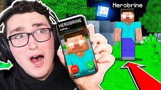 I CALLED HEROBRINE in Minecraft HE ANSWERED [upl. by Lienahs]