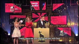 Acceptance speech Nasrdin Dchar for Golden Calf subtitled [upl. by Netsriik]