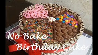 No BAKE Birthday cake with No melt Chocolate Frosting  How to make Birthday Cake [upl. by Oirasec396]