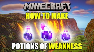 MINECRAFT POTION OF WEAKNESS TUTORIAL Lingering And Splash Potions StepByStep Guide [upl. by Jerry]