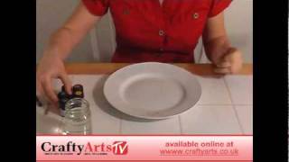 How to Paint Ceramic Dinner Plates  available at Crafty Arts [upl. by Animrac]