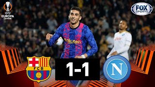 ¡Dramático empate del Barcelona en el Camp Nou  Barcelona 11 Napoli  UEFA Europa League [upl. by Detta]