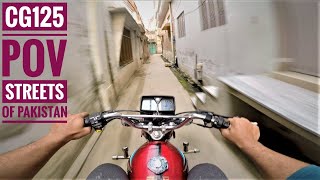 Honda CG125 POV Ride Streets Of Pakistan  Lalamusa City  2020 [upl. by Laynad]