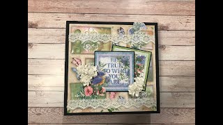 BEGINNERS MINI ALBUM TUTORIAL PART 1  FLOWERS FOR YOU  SHELLIE GEIGLE  JampS HOBBIES AND CRAFTS [upl. by Garrek984]