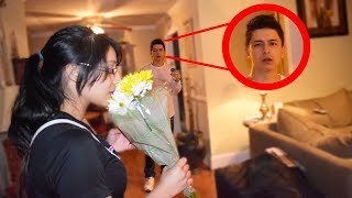 Coming Home With Flowers Prank On Boyfriend [upl. by Rehsu]