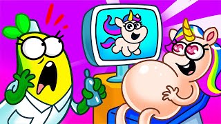 Top 10 Funniest Pregnant Avocado Mermaid amp Unicorn Moments  Fun Family Cartoon [upl. by Ielhsa286]