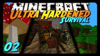 Minecraft Ultra Hardened Survival LP  02  DUNGEON ALREADY [upl. by Nadeau519]