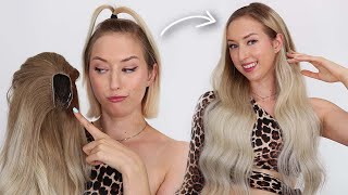 HOW TO PUT ON A U PART WIG  Lillys Hair Review [upl. by Burnaby]