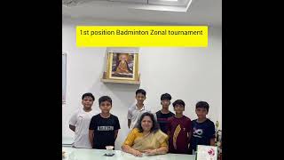 Our Students Get 1st Position in The Badminton Zonal Tournament shortsfeed shorts badminton [upl. by Auqenahs]