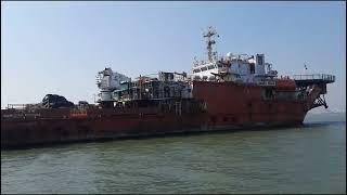 Diving Support Vessel Samudra Prabha off Mumbai Coast [upl. by Callie]