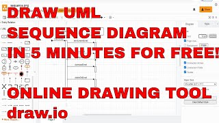 How to draw Sequence diagram  drawio  Draw UML diagrams [upl. by Hyacinthia189]