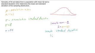 Sample Mean and Standard Deviation from Population Mean and Standard Deviation [upl. by Krasner]