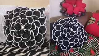 DIYHow to Sew Beautiful Flower Cushion Cover Home Decor [upl. by Liban]