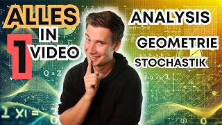 Dieses Video rettet Dein Mathe Abi ANALYSIS  GEOMETRIE  STOCHASTIK alle Aufgabentypen [upl. by Balbinder]