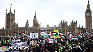 Thousands join proPalestinian demonstration in London [upl. by Gone]