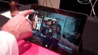 Plex app on a Microsoft Surface at CES 2013 [upl. by Reivazx531]