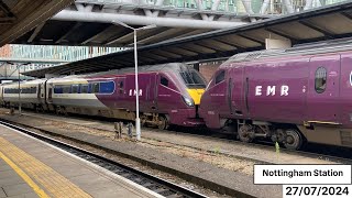 Trains at Nottingham Station 27072024 [upl. by Themis]