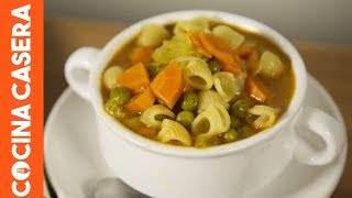 Sopa Minestrone Recetas de pasta fáciles [upl. by Araek595]