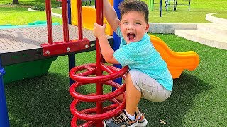 BEST PLAYGROUND PARK WITH GIANT SLIDES Family Fun Day Playing AT Park Playground For Kids [upl. by Nirre317]