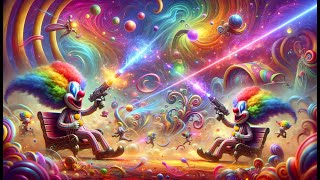 Clown Horns Cosmic Duel A Laser Showdown Extravaganza [upl. by Whitehouse]