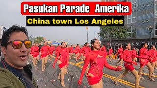 PARADE CHINESE NEW YEAR di LOS ANGELES 🇺🇸 [upl. by Ahtelat]