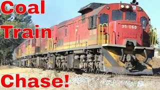 Transnet Freight Rail Diesels with Coal Train partial chase experiment [upl. by Le]