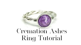 Cremation Ashes Ring Tutorial [upl. by Aisad11]