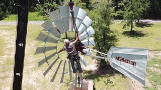 Southern Point Farm Aermotor Windmill Installation [upl. by Yzzo]